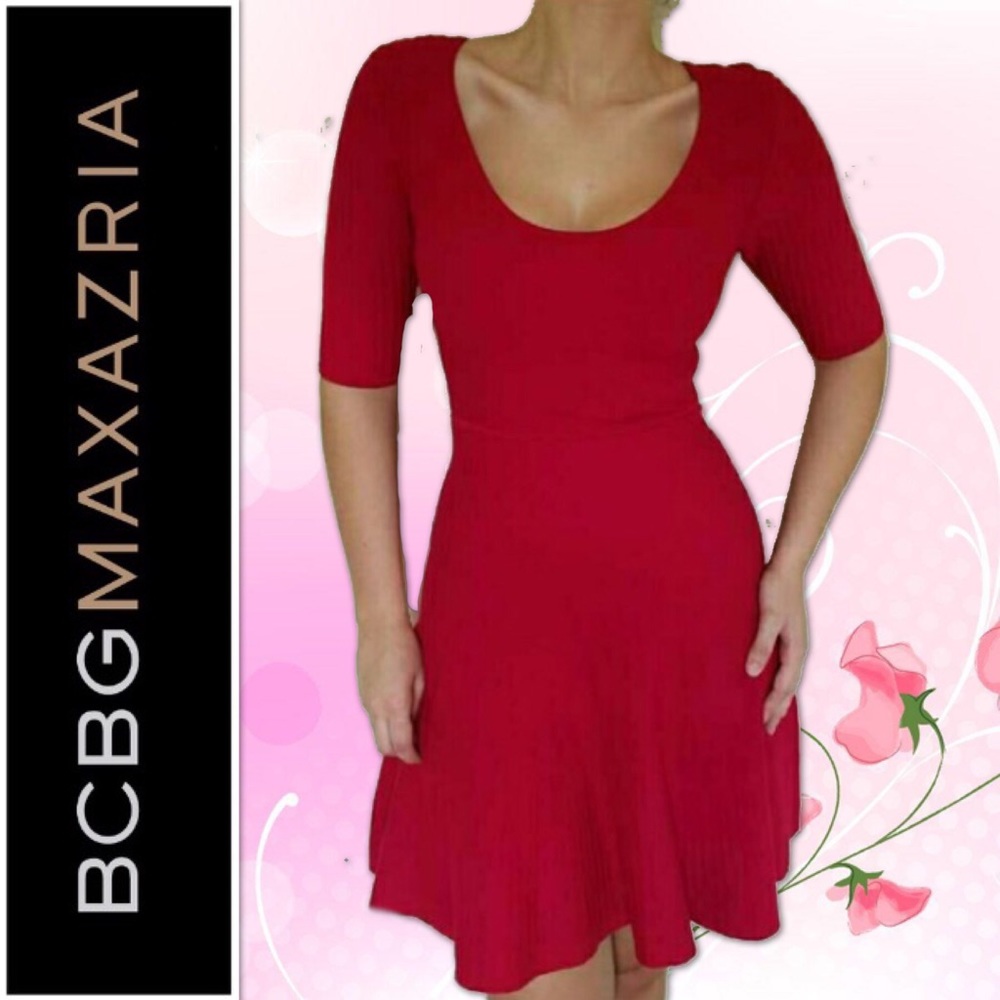 BCBGMaxAzria Red Allie Knit Dress